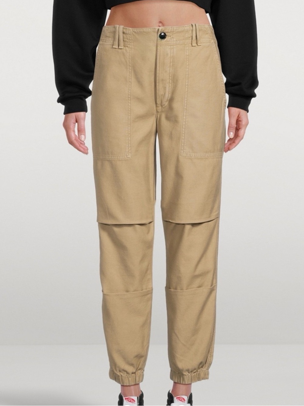 Citizens of Humanity Agni Utility Jogger Pants Cocolette Tan Khaki Size 27